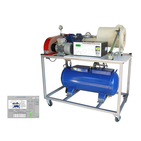 Single Stage Air Compressor Setup with Data Acquisition